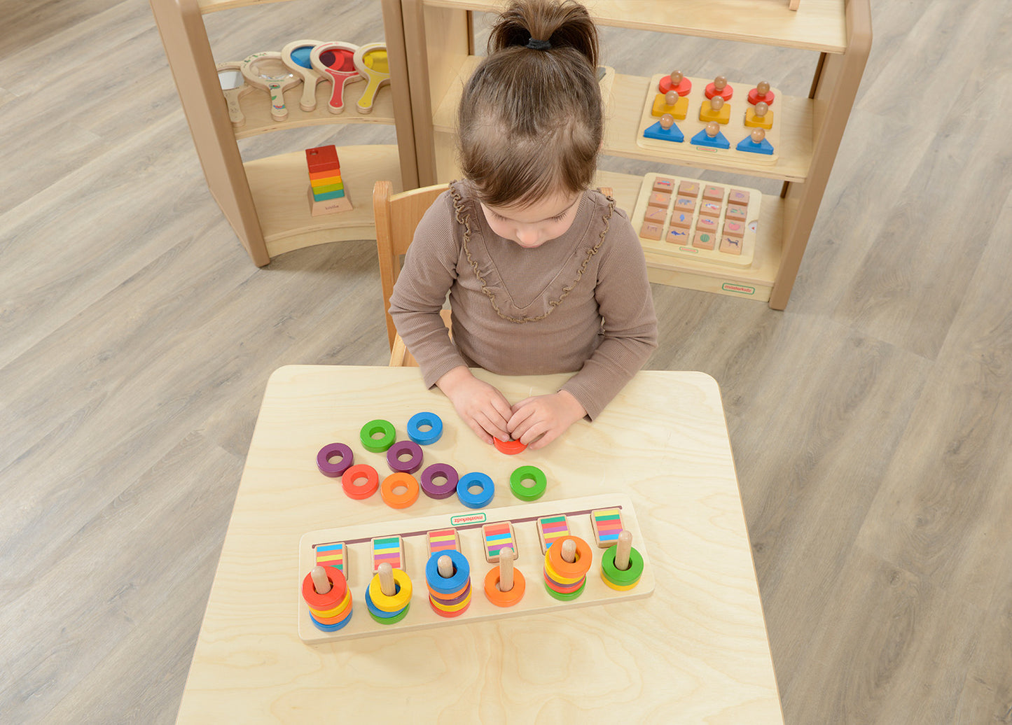 Sequence and Spatial Relationship Learning Ring Stackers