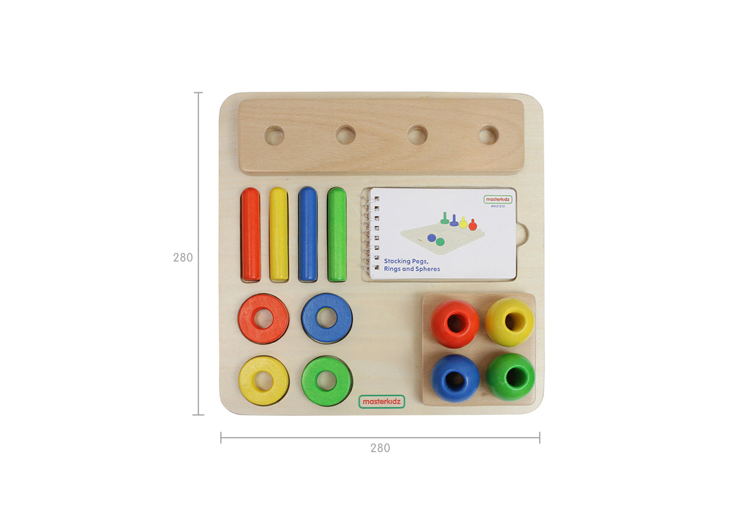 Stacking Pegs, Rings and Spheres