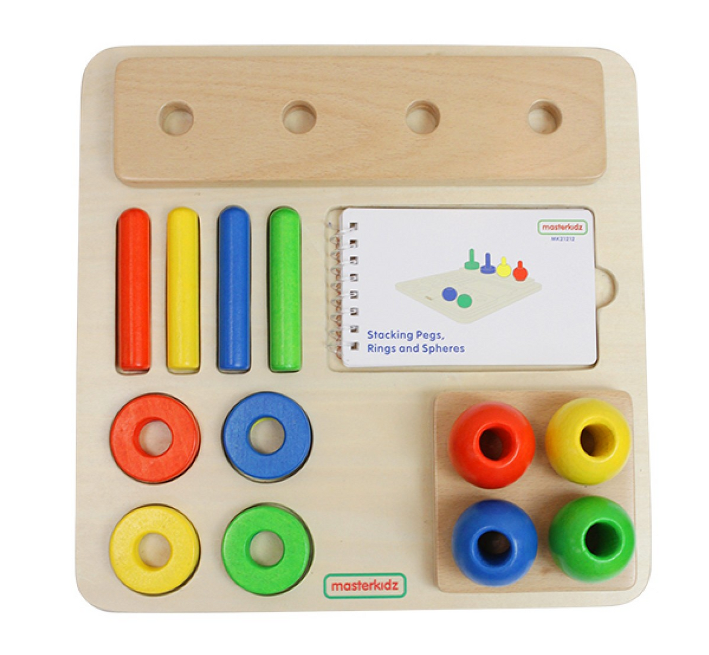 Stacking Pegs, Rings and Spheres